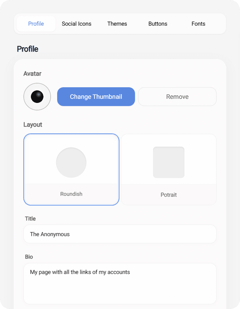 HostLink Personalization Page